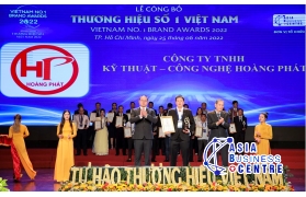 Công ty TNHH Kỹ Thuật - Công Nghệ Hoàng Phát vinh dự nhận giải thưởng "Thương hiệu số 1 Việt Nam 2022"